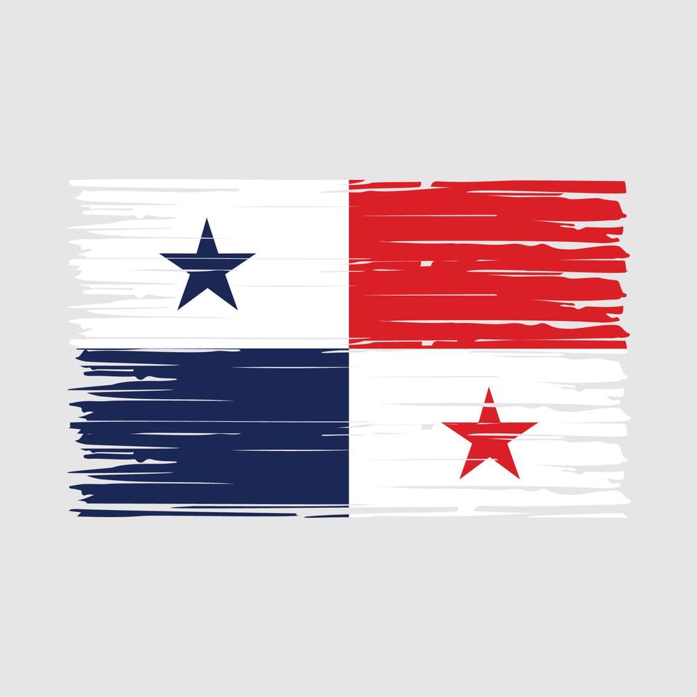 vector de pincel de bandera de panamá