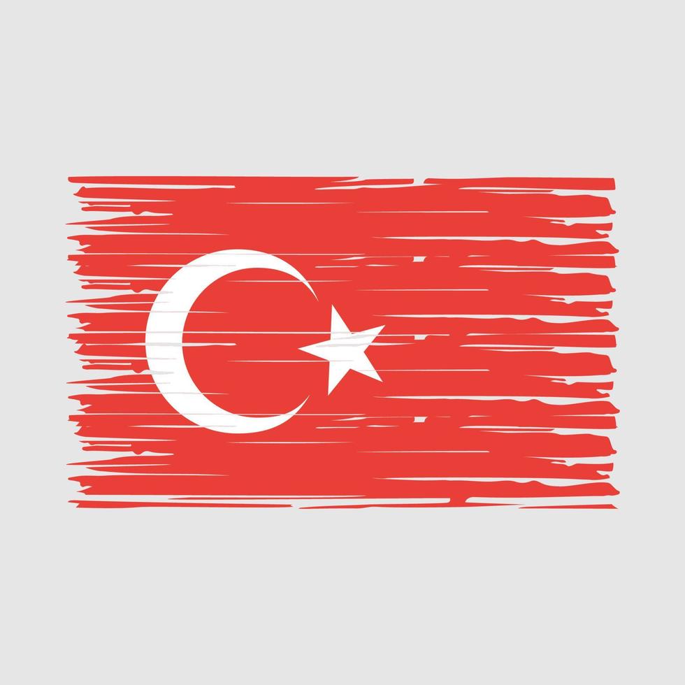 Turkey Flag Brush Vector