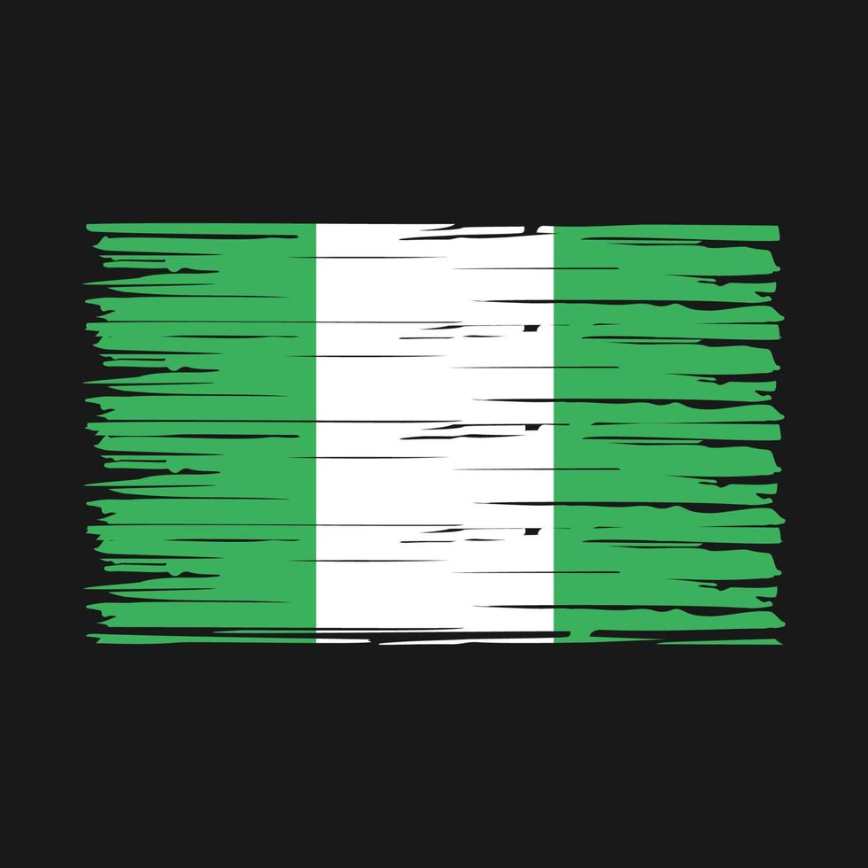 Nigeria Flag Brush Vector