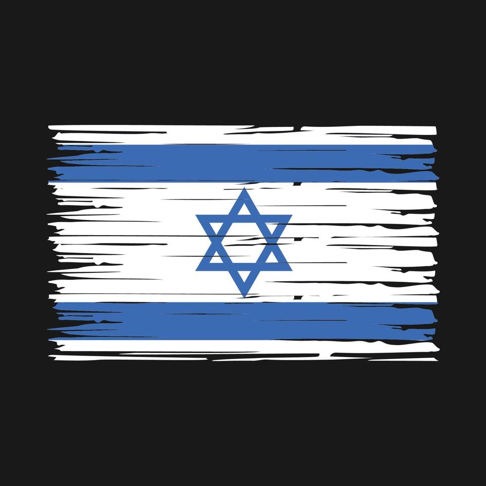Israel Flag Brush Vector