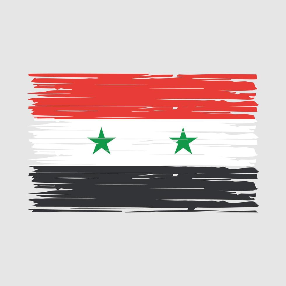 Syria Flag Brush Vector