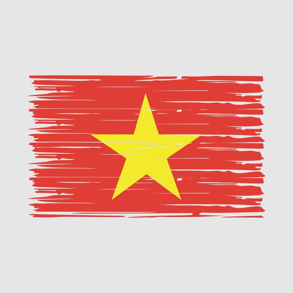 Vietnam Flag Brush Vector