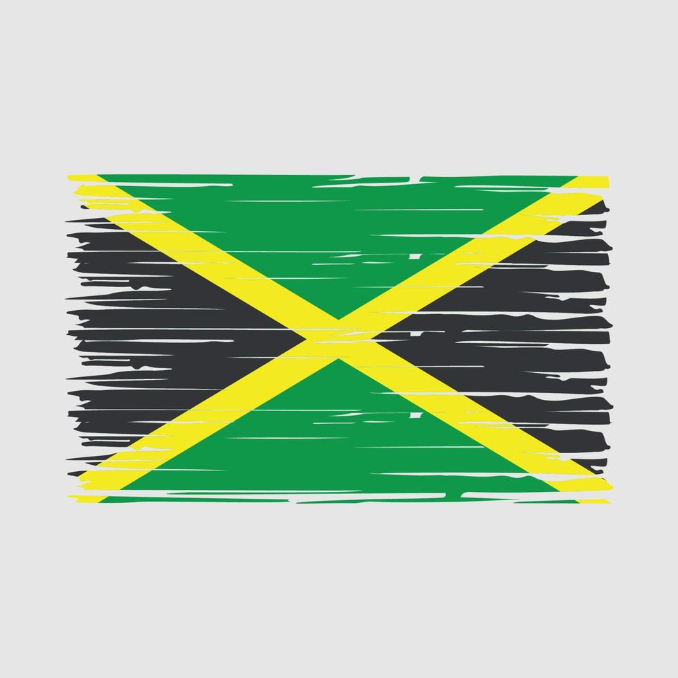 vector de pincel de bandera de jamaica