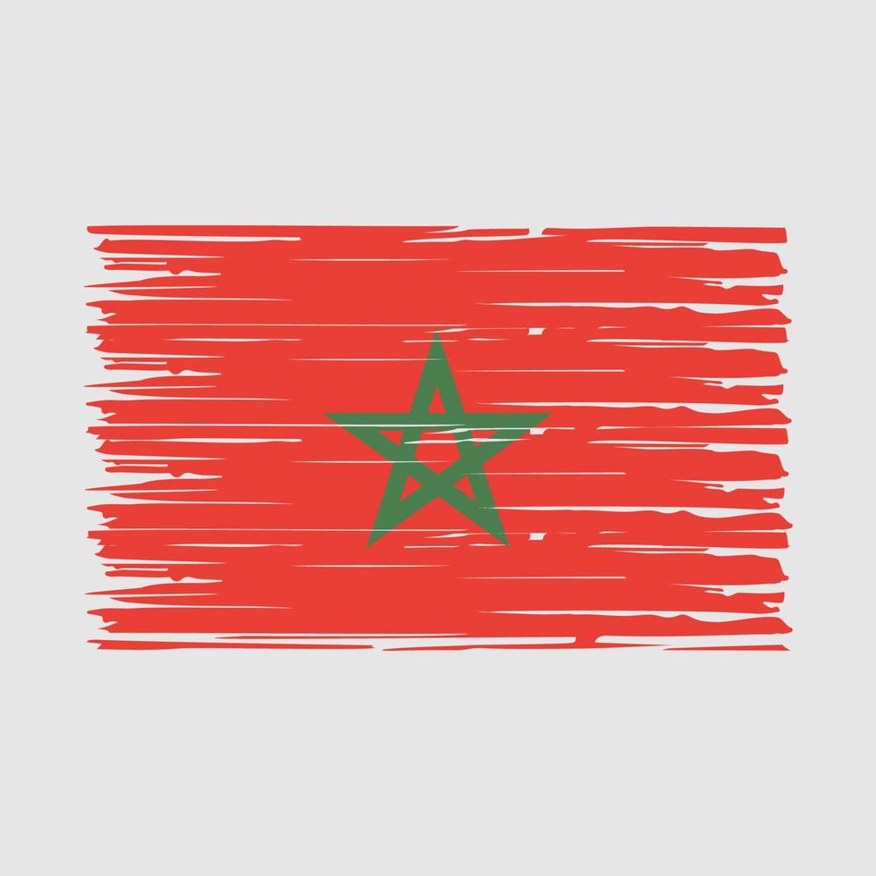 Morocco Flag Brush Vector