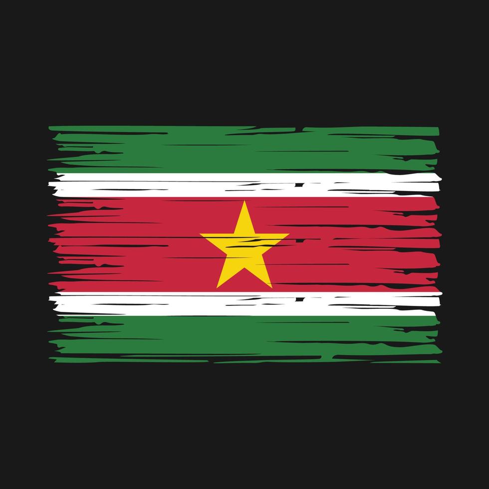 vector de pincel de bandera de surinam