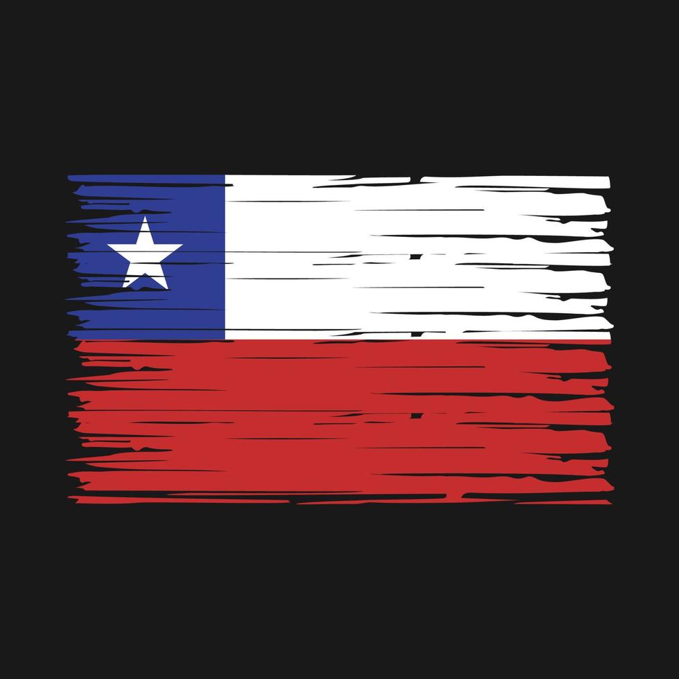 Chile Flag Brush Vector