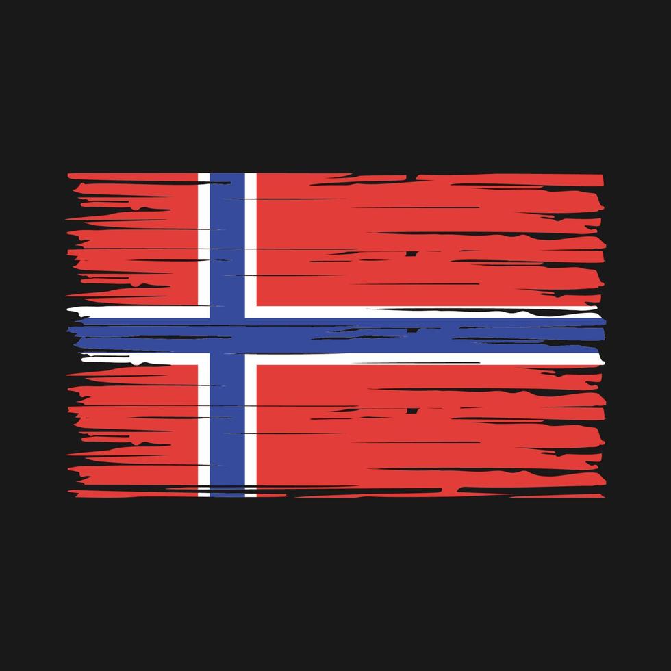 Norway Flag Brush Vector
