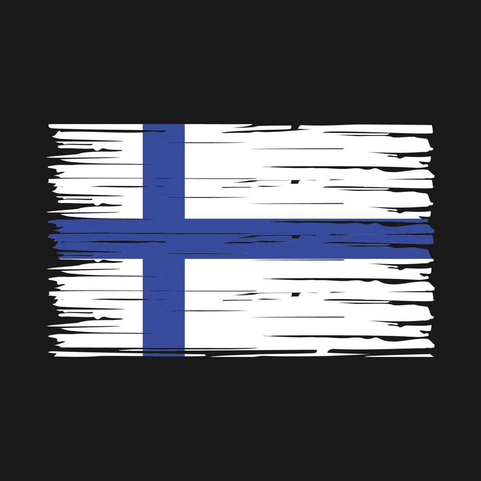 Finland Flag Brush Vector