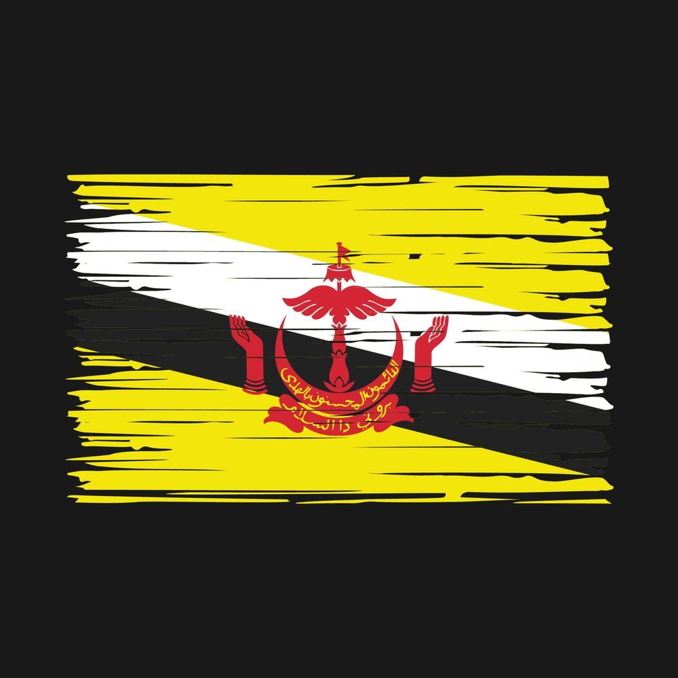 Brunei Flag Brush Vector