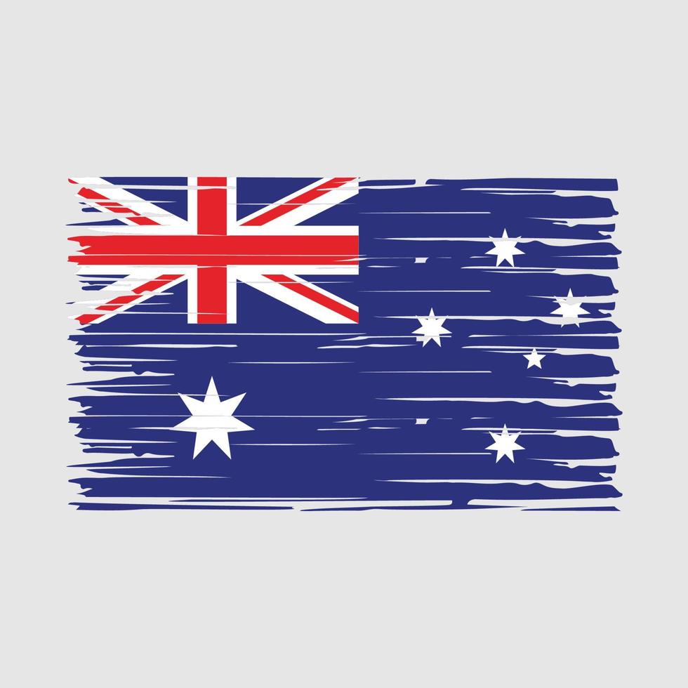 vector de pincel de bandera de australia
