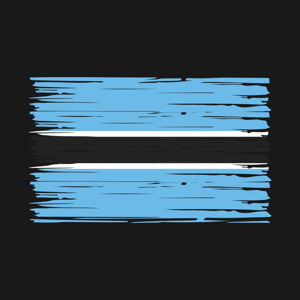 Botswana Flag Brush Vector