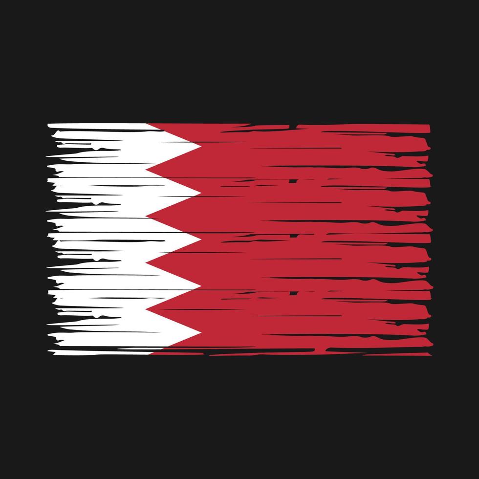 Bahrain Flag Brush Vector