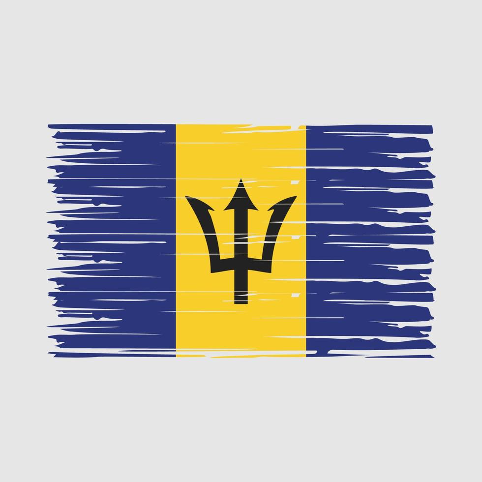 Barbados Flag Brush Vector