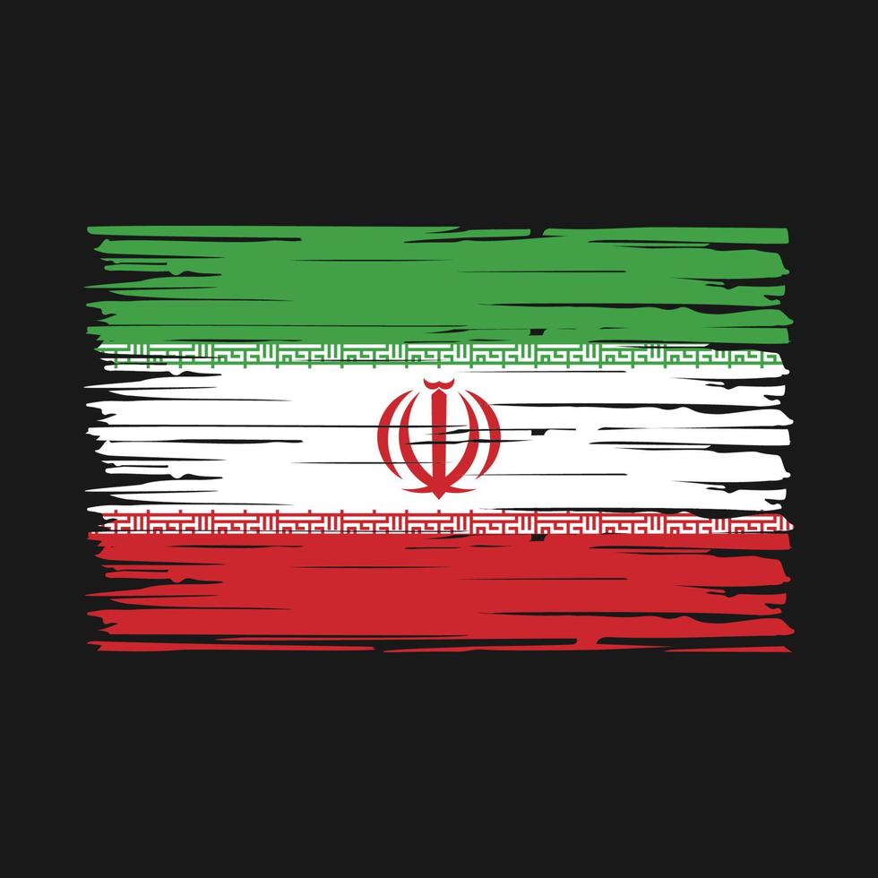 Iran Flag Brush Vector