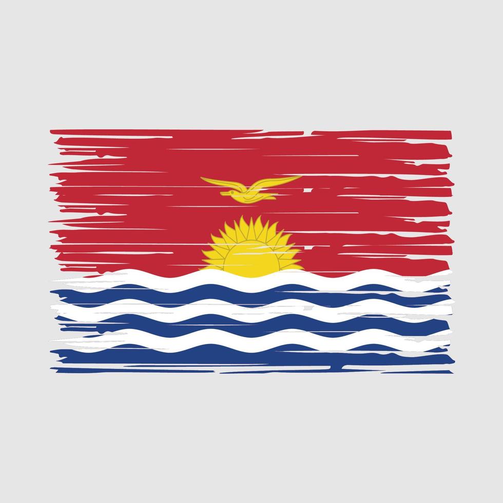 vector de pincel de bandera de kiribati