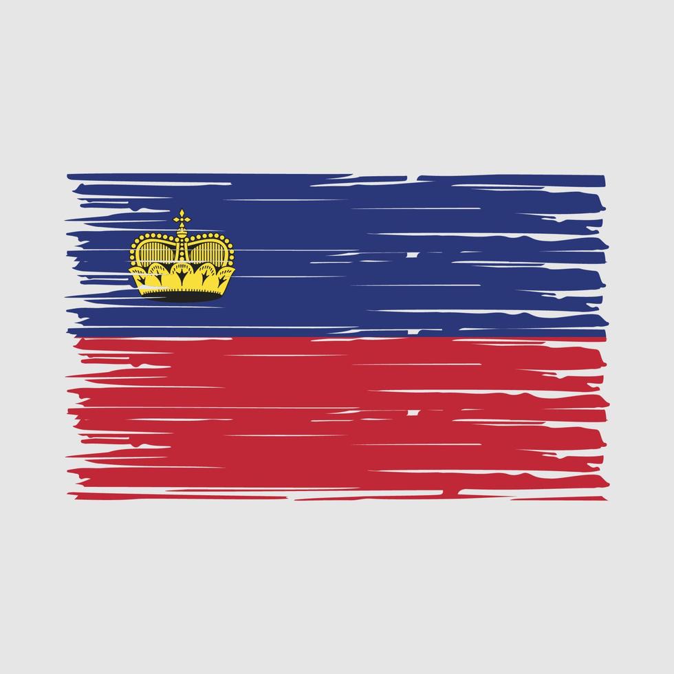 Liechtenstein Flag Brush Vector