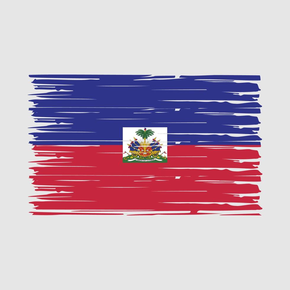 vector de pincel de bandera de haití