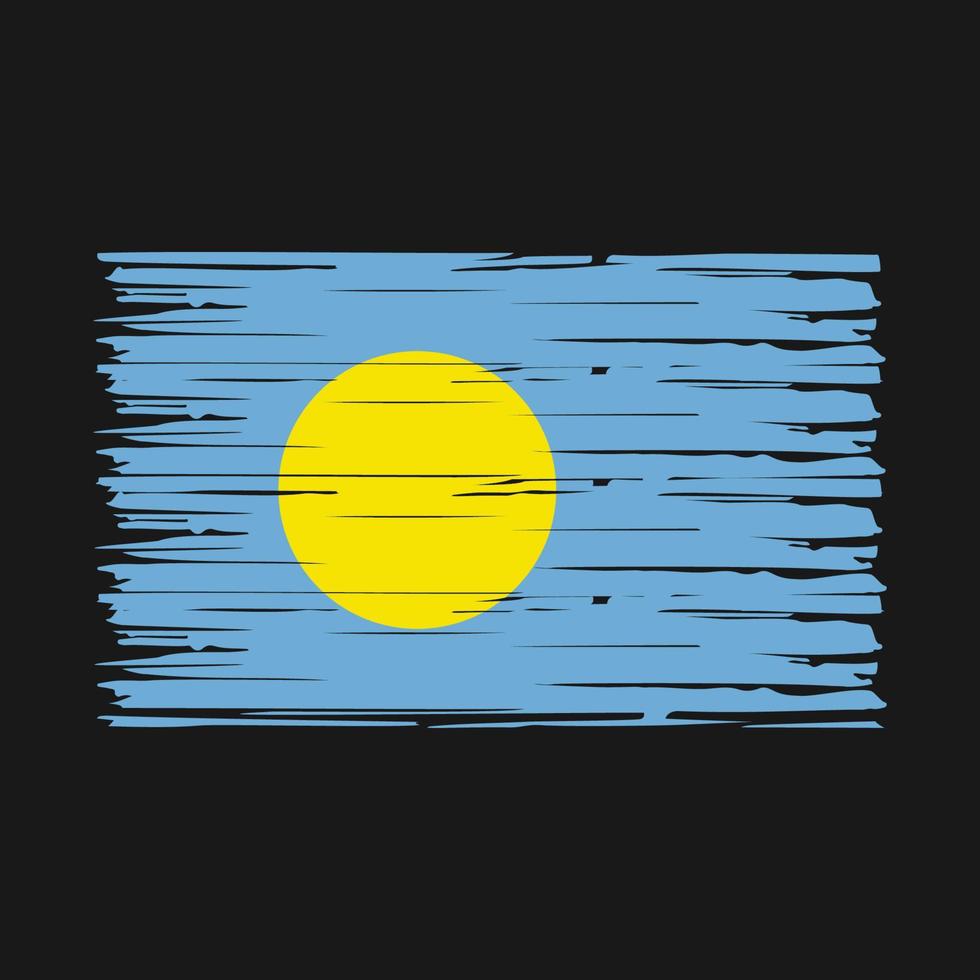 Palau Flag Brush Vector