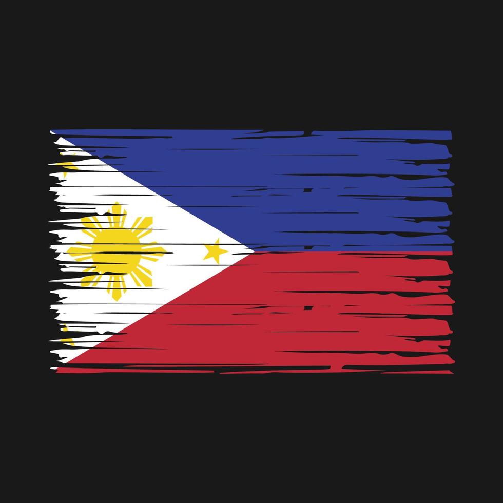 Philippines Flag Brush Vector