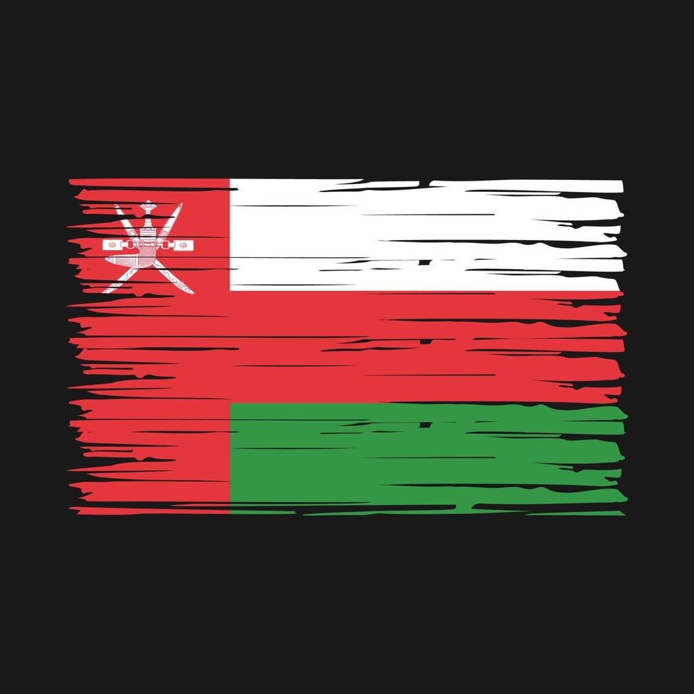 Oman Flag Brush Vector