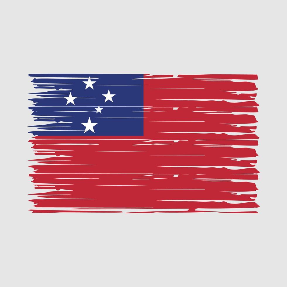Samoa Flag Brush Vector