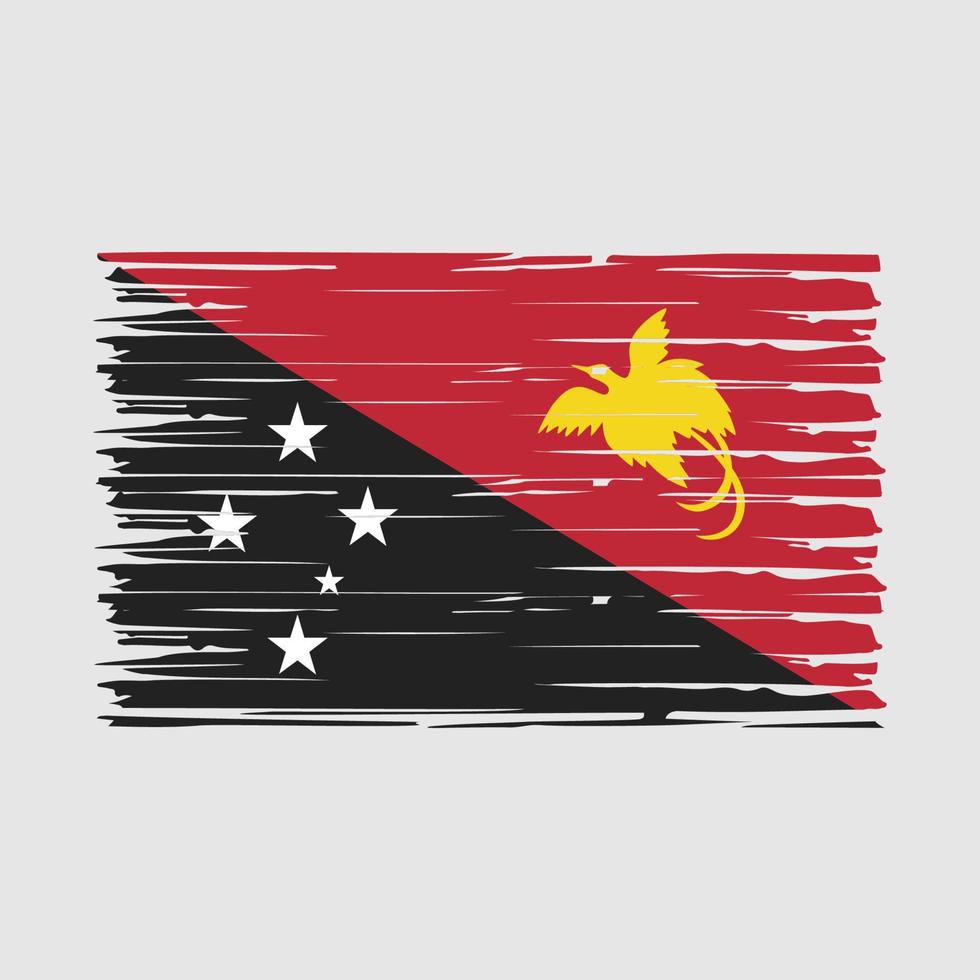 Papua Flag Brush Vector