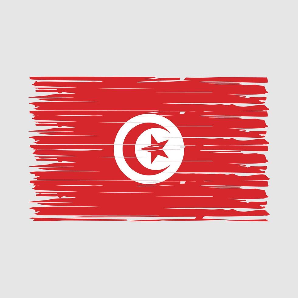 Tunisia Flag Brush Vector