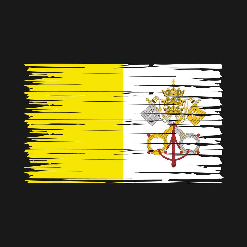 Vatican Flag Brush Vector