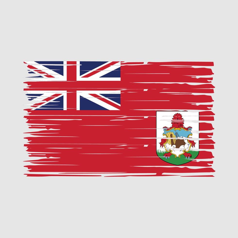 vector de pincel de bandera de Bermudas