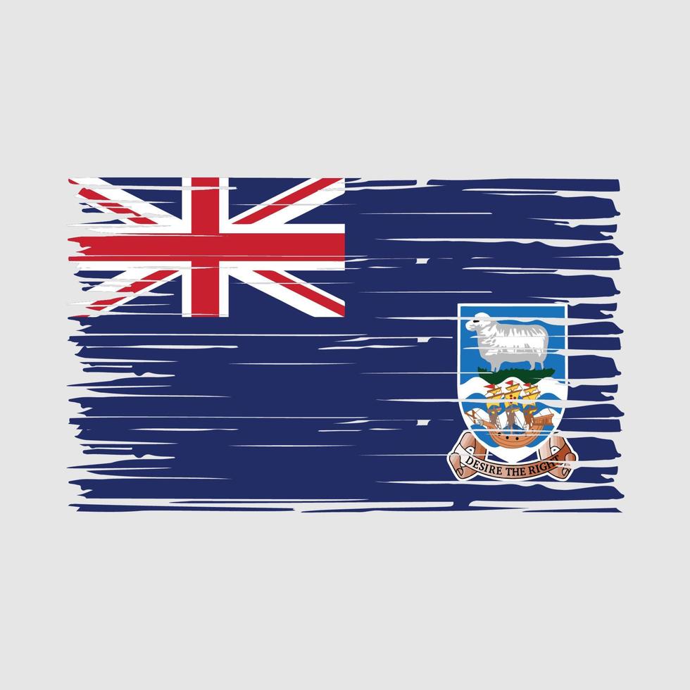 Falkland Islands Flag Brush Vector