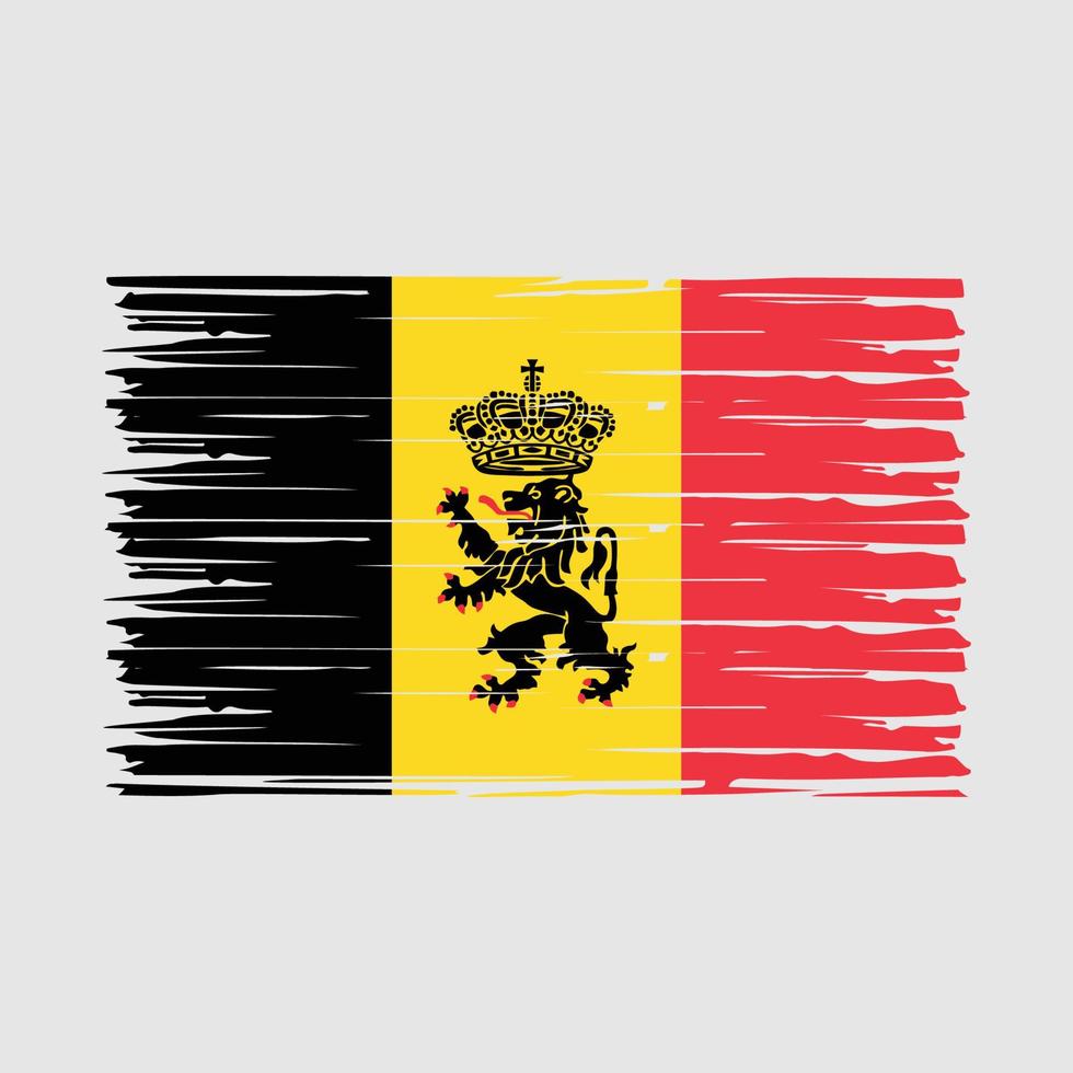 vector de pincel de bandera de bélgica