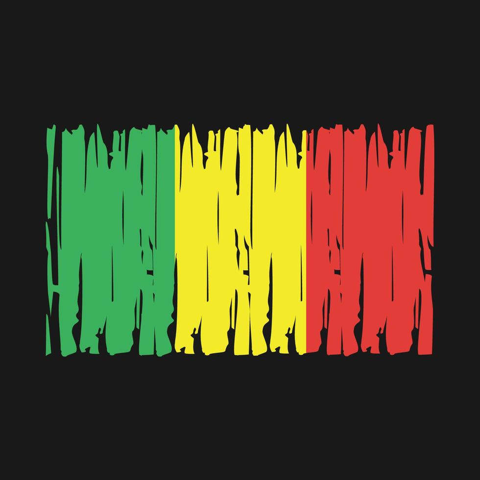 vector de bandera de mali