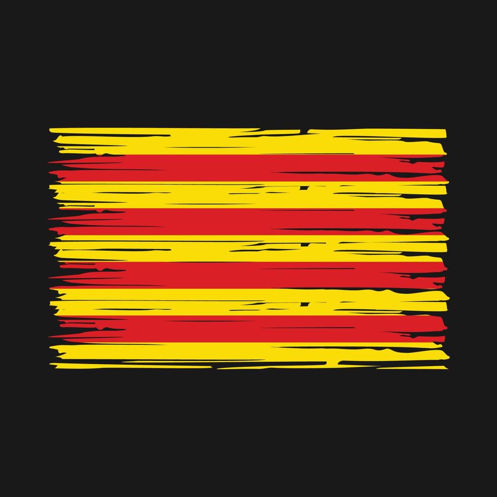 Catalonia Flag Brush Vector