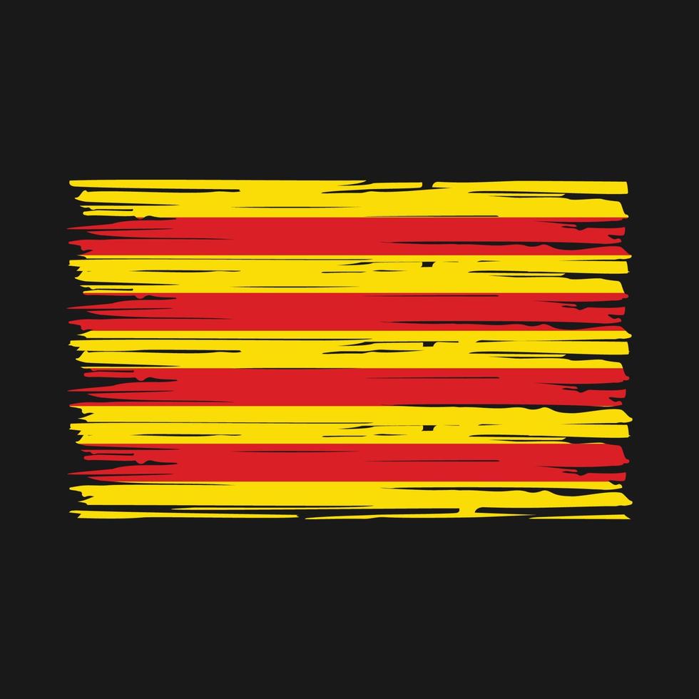 vector de pincel de bandera de cataluña