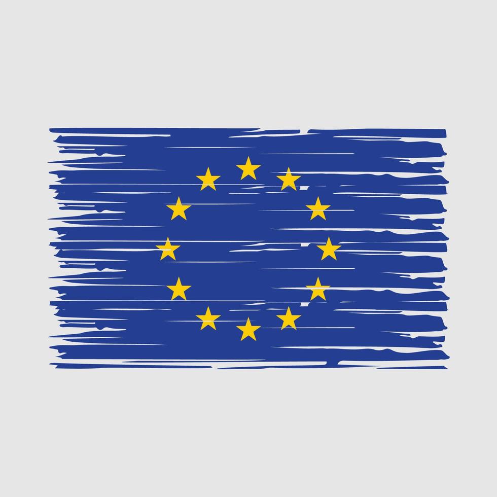 vector de pincel de bandera europea