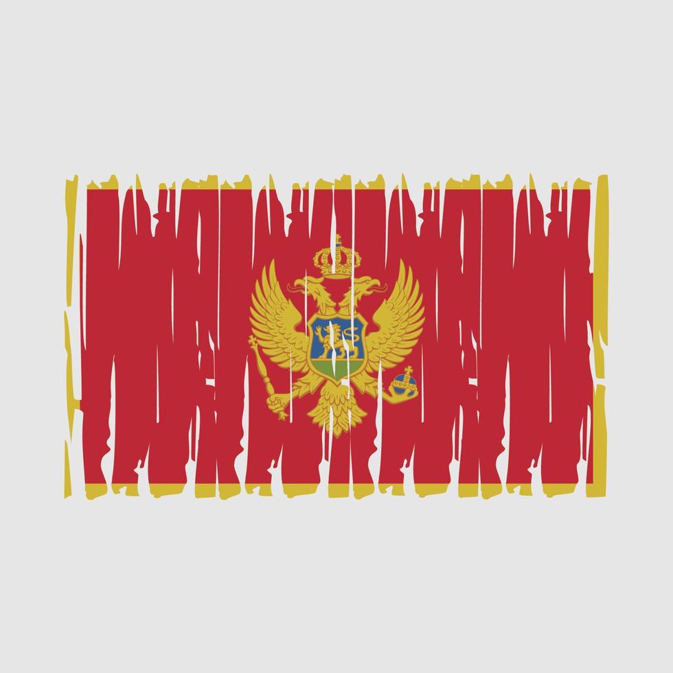 vector de bandera de montenegro