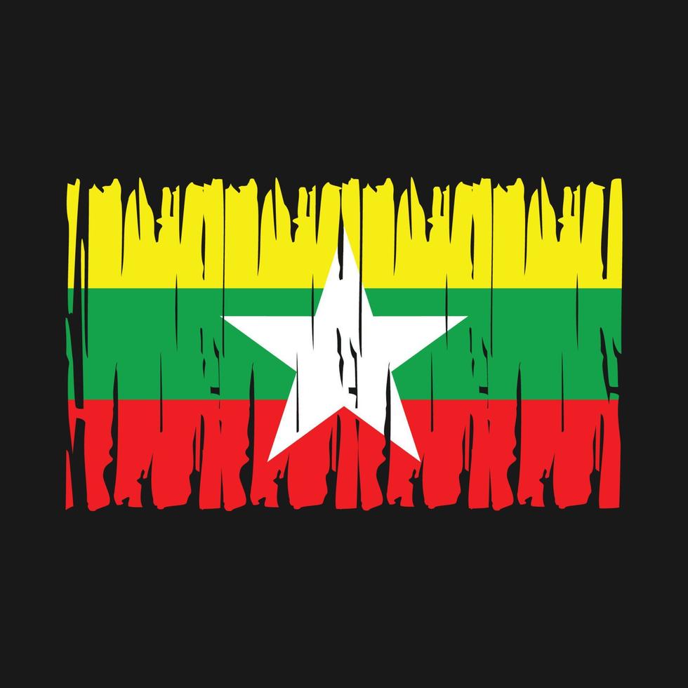 Myanmar Flag Vector