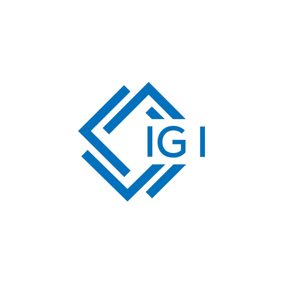IGI letter logo design on white background. IGI creative circle letter logo concept. IGI letter design. vector