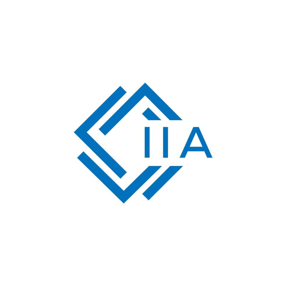IIA letter logo design on white background. IIA creative circle letter logo concept. IIA letter design. vector