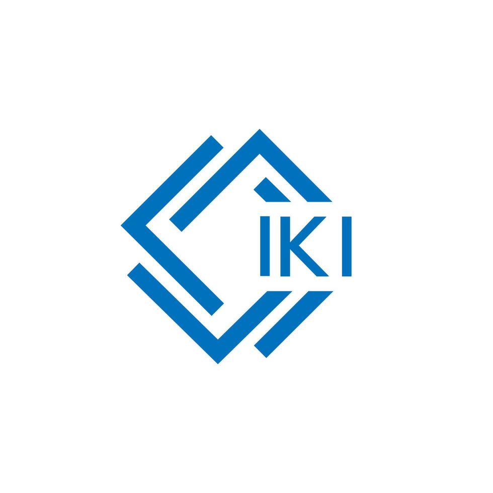IKI letter logo design on white background. IKI creative circle letter logo concept. IKI letter design. vector