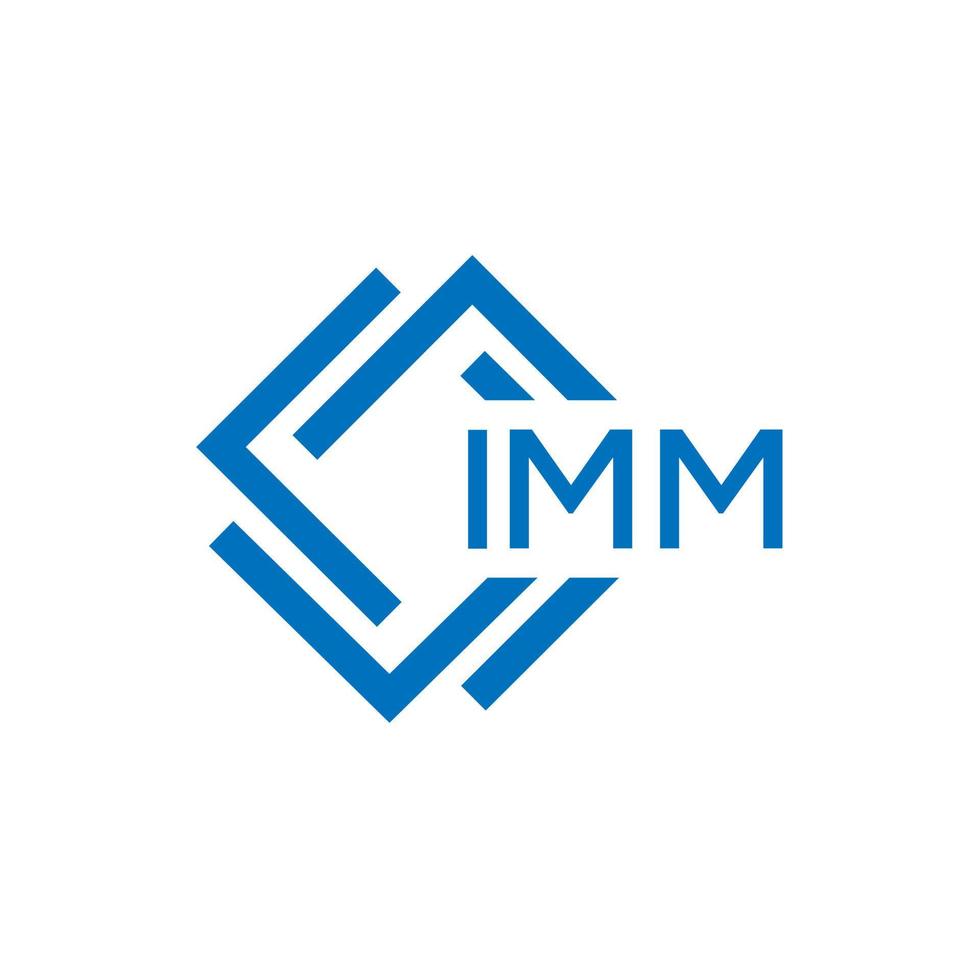 IMM letter logo design on white background. IMM creative circle letter logo concept. IMM letter design. vector