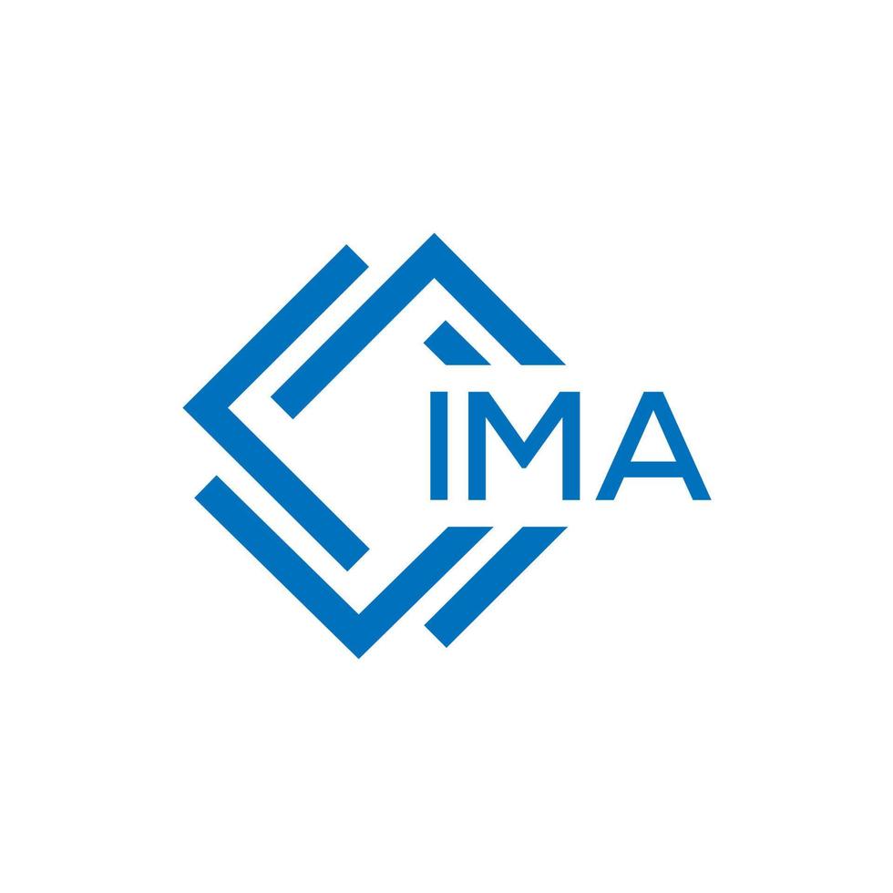 IMA letter logo design on white background. IMA creative circle letter logo concept. IMA letter design. vector
