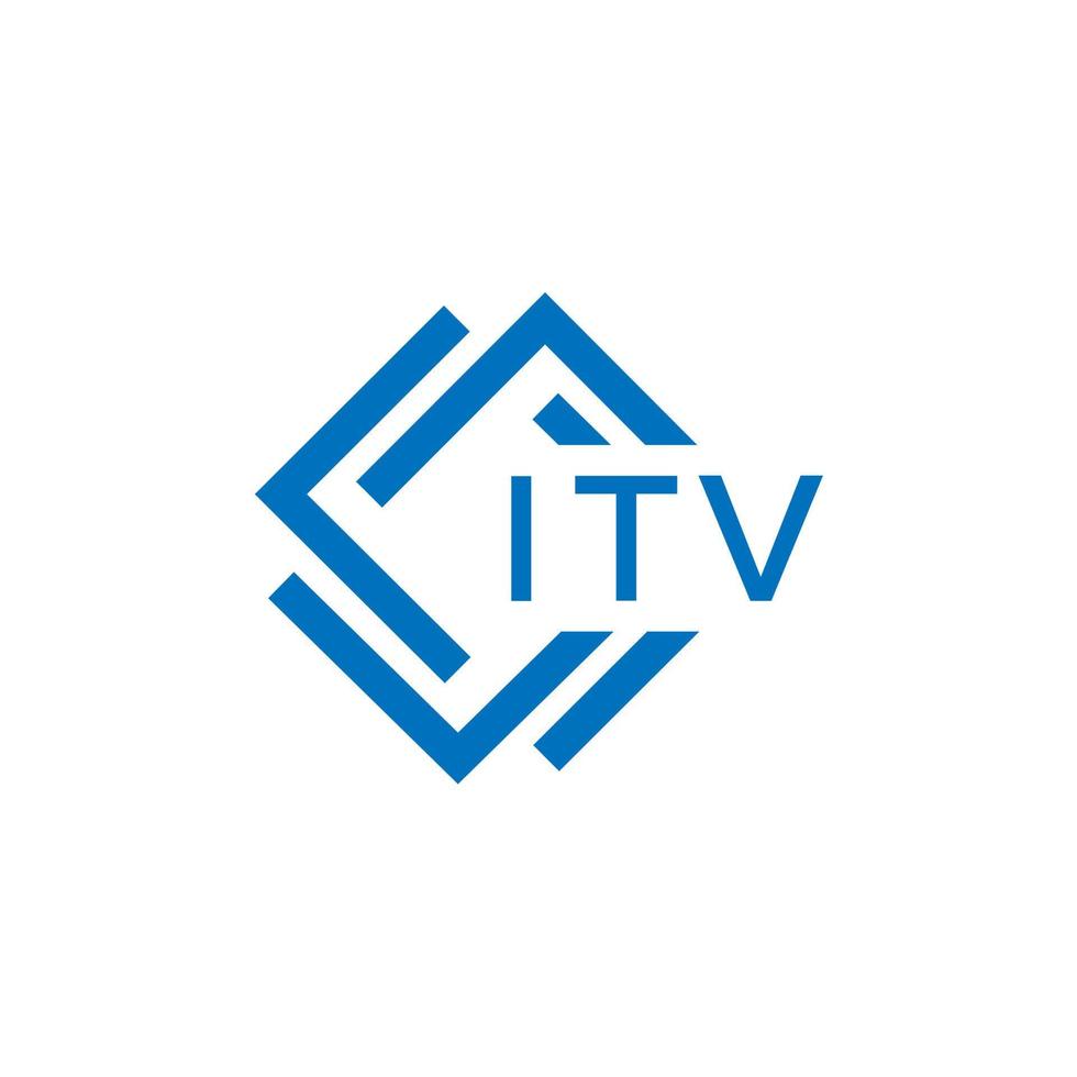 ITv letter logo design on white background. ITv creative circle letter logo concept. ITv letter design. vector