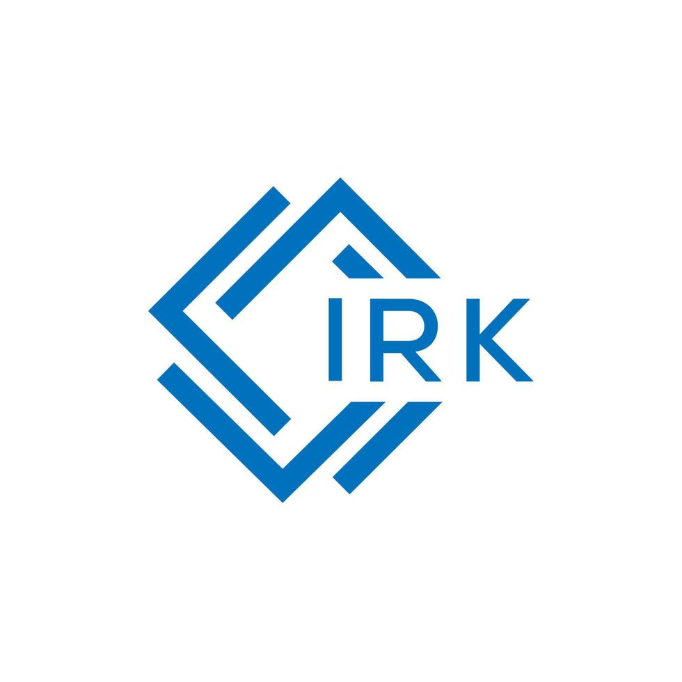 IRK letter logo design on white background. IRK creative circle letter logo concept. IRK letter design. vector