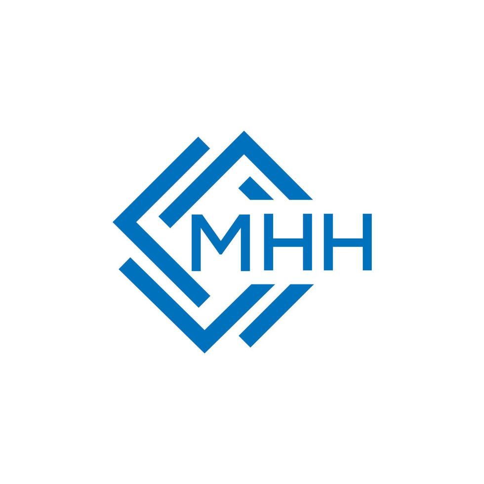 MHH letter logo design on white background. MHH creative circle letter logo concept. MHH letter design. vector