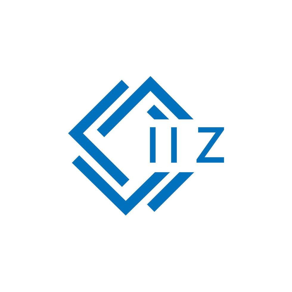 IIZ letter logo design on white background. IIZ creative circle letter logo concept. IIZ letter design. vector