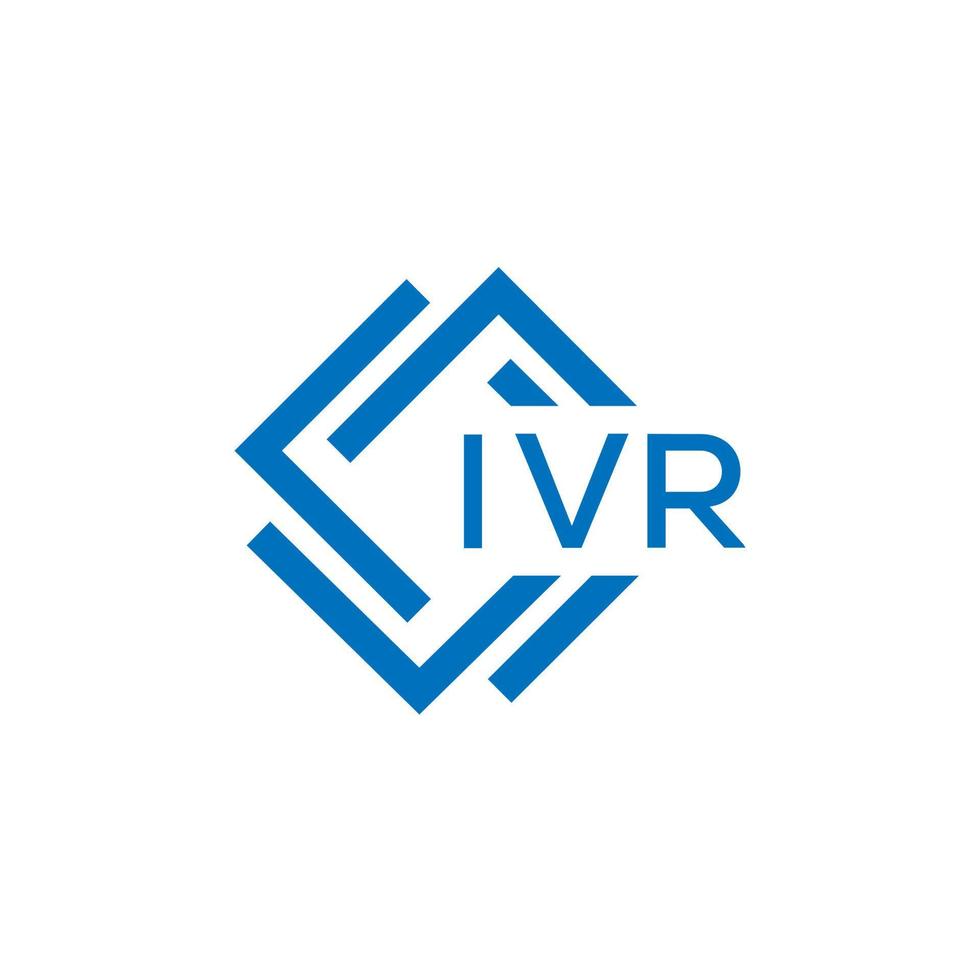 IVR letter logo design on white background. IVR creative circle letter logo concept. IVR letter design. vector