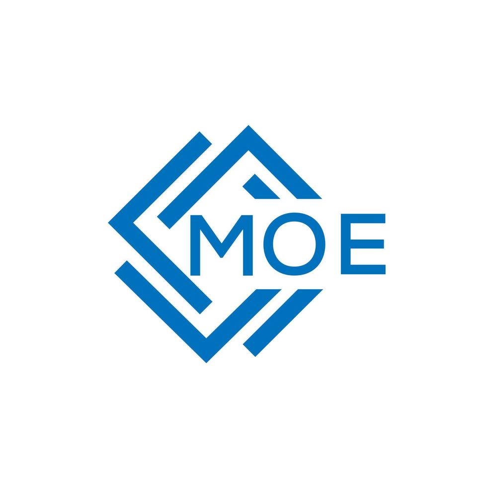 MOE letter logo design on white background. MOE creative circle letter logo concept. MOE letter design. vector