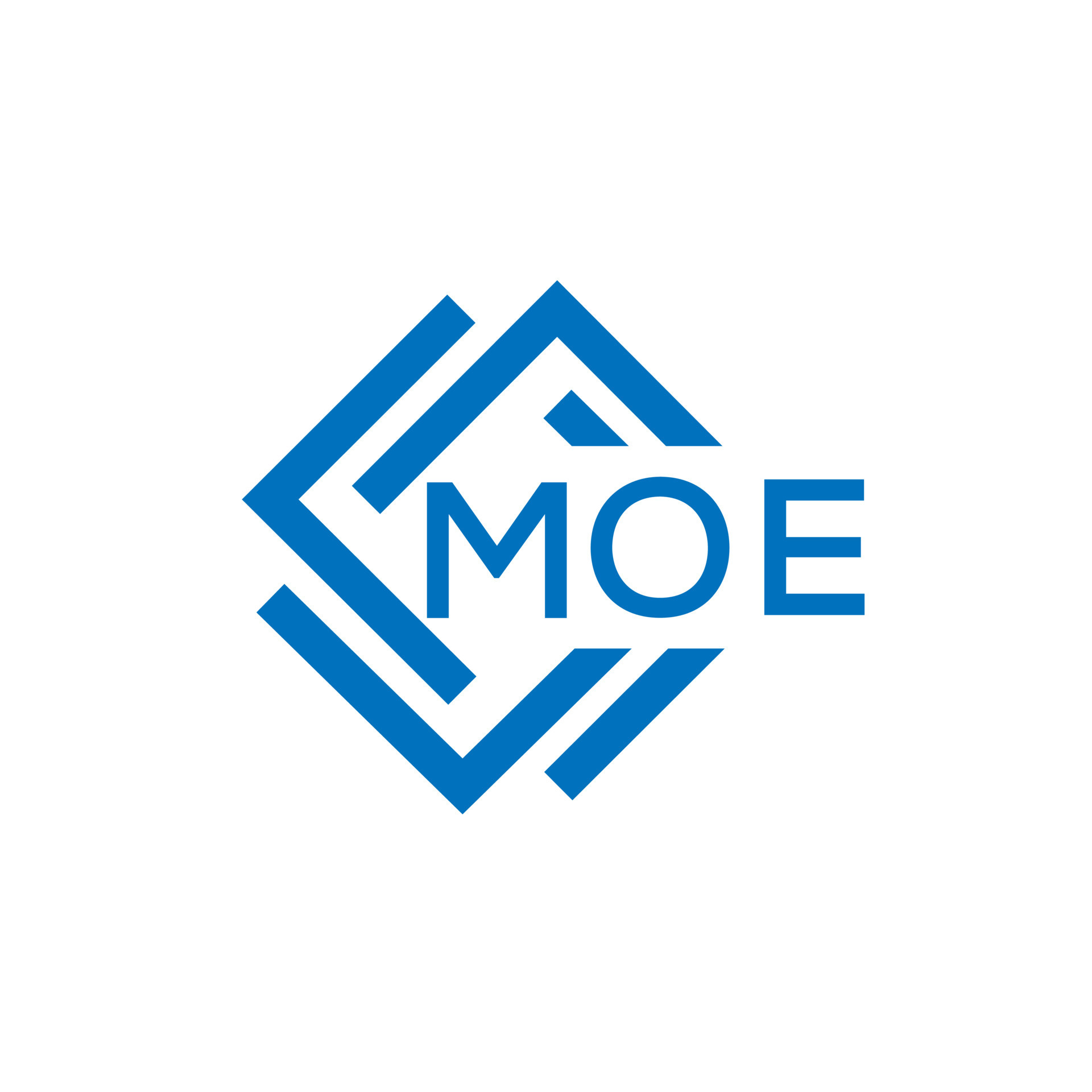 Moe letra logo dise o en blanco antecedentes moe creativo circulo