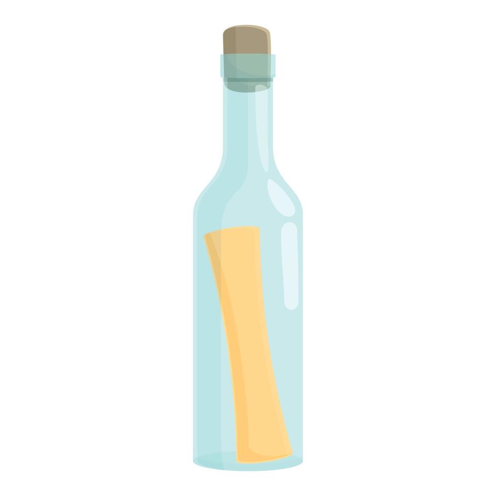 Wine paper bottle icon cartoon vector. Water cork vector